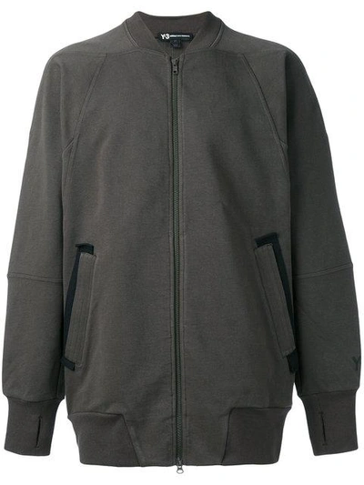 Y-3 Zip Up Bomber Jacket - Green