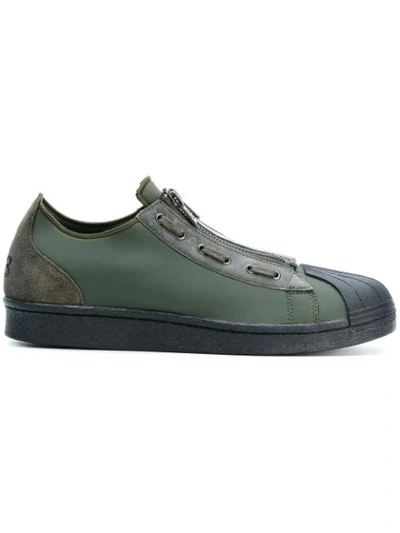 Y-3 Super Zip White Sneakers In Olive