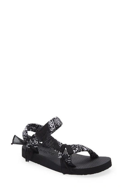 Arizona Love Trekky Bandana-print Sandals In Black