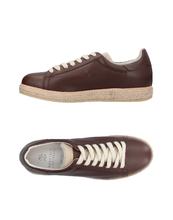 Brunello Cucinelli Men's Leather Sneaker Espadrille, Brown In Cocoa ...