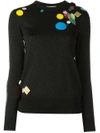 Christopher Kane Sequin Detail Metallic Sweater - Black