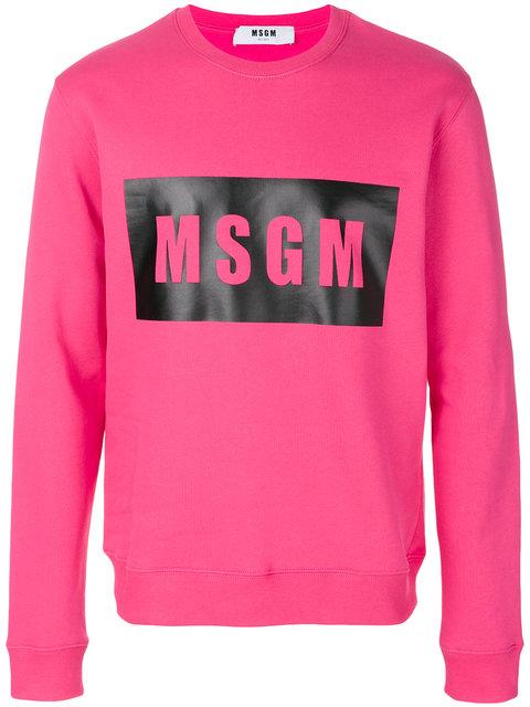 Msgm Logo Print Sweatshirt | ModeSens