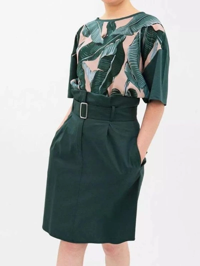 Weekend Max Mara Monile Skirt In Green