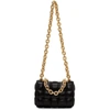 Bottega Veneta The Chain Cassette Leather Shoulder Bag In Black