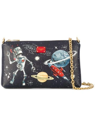 Dolce & Gabbana Printed Leather Mini Bag In Dg Astroeauti Foedo Llu