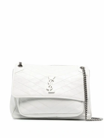 Saint Laurent Women's White Leather Shoulder Bag
