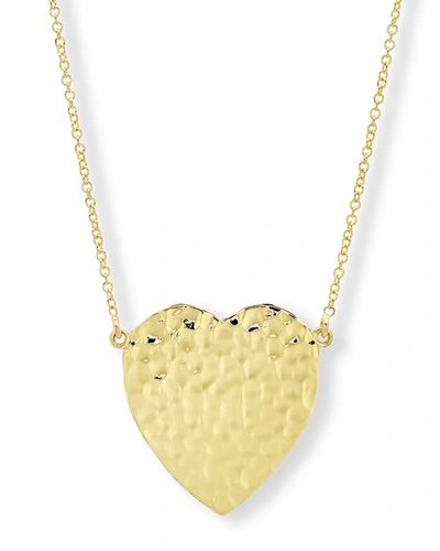 Jennifer Meyer Hammered Heart Necklace In Gold