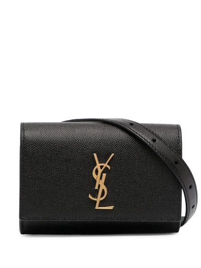 Saint Laurent Monogram Belt Bag In Black