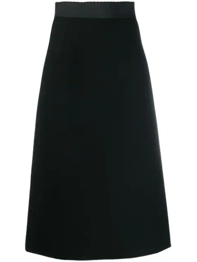 Dolce & Gabbana Cady Pencil Skirt In Black