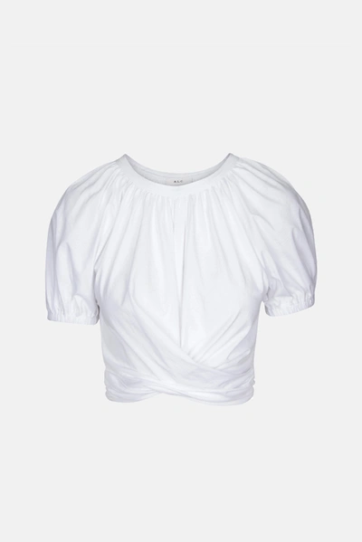 A.l.c Josie Tie-waist T-shirt In White