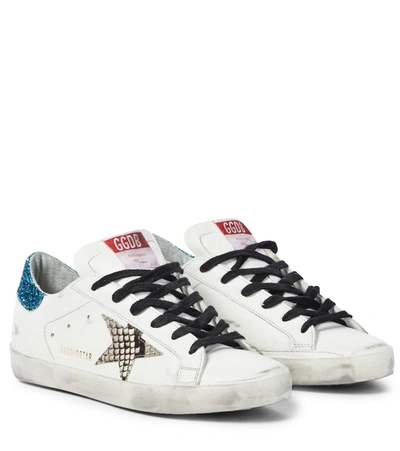 Golden Goose Superstar Leather Low-top Sneakers In Silver