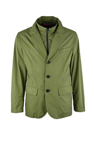 Fay Men's Nam19420350tfav605 Green Polyester Outerwear Jacket