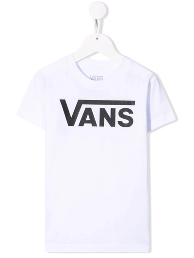 Vans Logo-print Cotton T-shirt In Weiss
