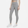 Nike One Luxe Women's Mid-rise Ribbed Leggings In Iron Grey/heather/clear