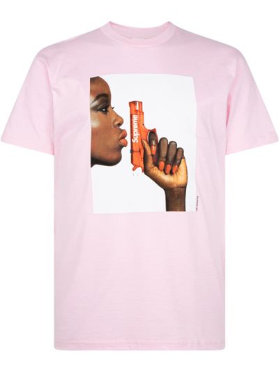 Supreme Water Pistol T-shirt In Pink