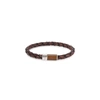 Tateossian Large Brown Braided Leather Bracelet