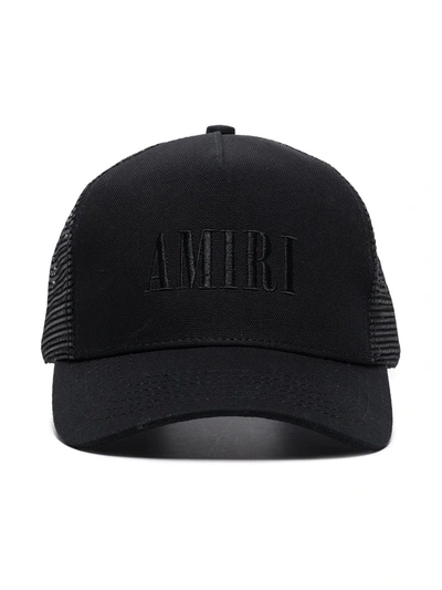 Amiri Trucker Logo-embroidered Baseball Cap In 黑色