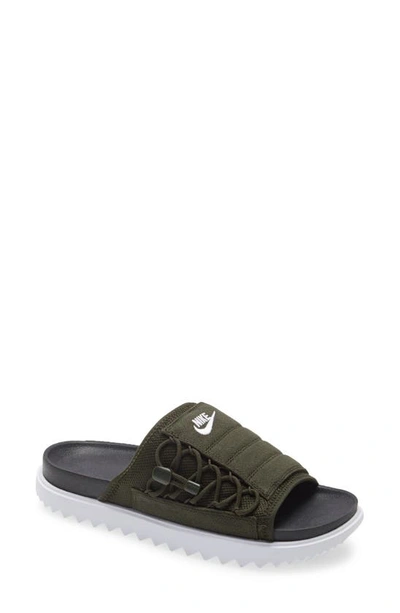 Nike Asuna Slide Sandal In Sequoia/ White/ Black