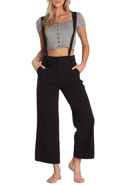 Billabong Strap Up Jumpsuit In Black