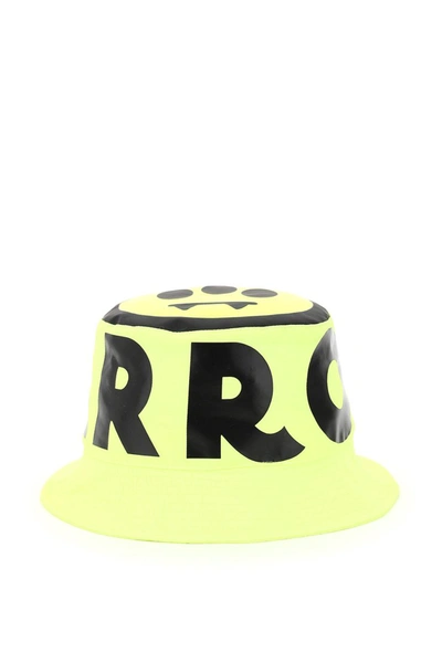Barrow Bucket Hat With Logo In Giallo Fluo
