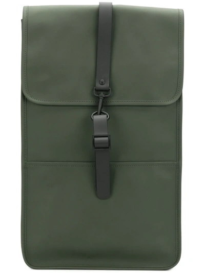 Rains 12800 Unisex Waterproof Mini Backpack In Green In Black