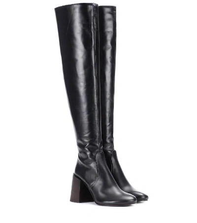 Acne Studios Sonny Leather Over-the-knee Boots In Black