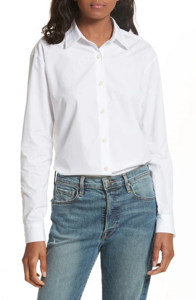 Kule The Hutton Button-front Oversized Oxford Shirt In White