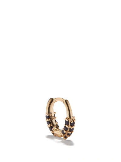 Otiumberg Onyx & 9kt Recycled-gold Single Hoop Earring In Yellow Gold