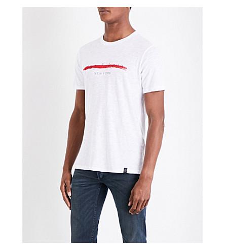 Rag & Bone Logo-print Cotton T-shirt In White | ModeSens