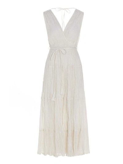 P.a.r.o.s.h Wrinkled Effect Dress In White