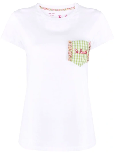 Mc2 Saint Barth Pocket-detail Short-sleeved T-shirt In Weiss