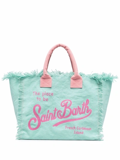 Mc2 Saint Barth Vanity Beach Bag In Aquamarine Color In Grün