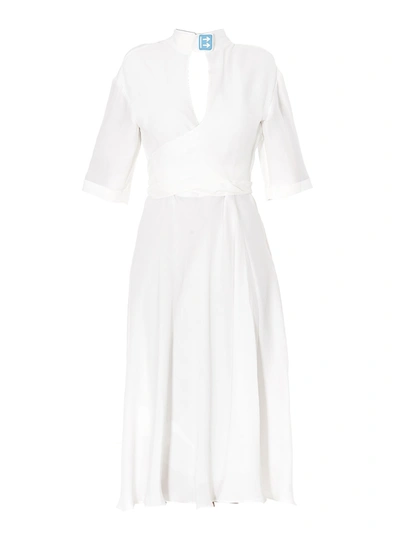 Off-white Arrows Detail Turtleneck Dress In White