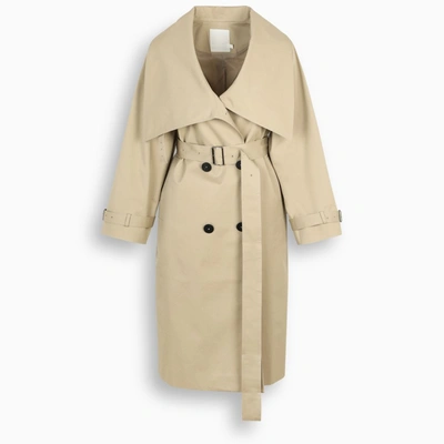 The Loom Beige Wide-collar Trench Coat