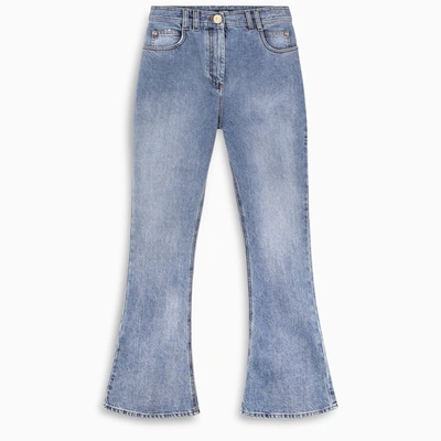 Balmain Blue Flared Jeans In Light Blue