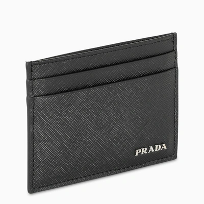 Prada Black Leather Credit Card Holder