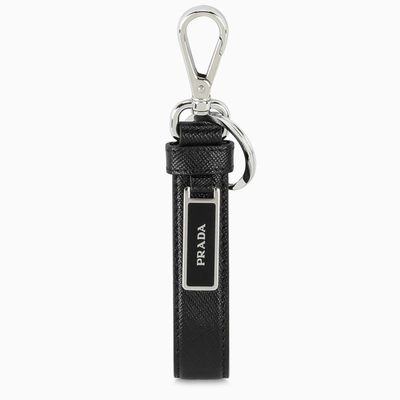 Prada Black Logo-plaque Keycase