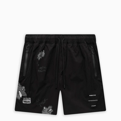 Stampd Black Wave Relic Shorts