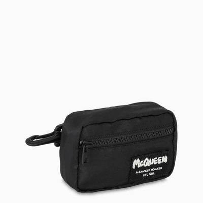 Alexander Mcqueen Black Logoed Small Pouch