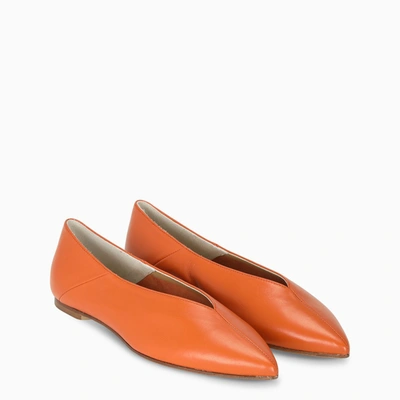 Aeyde Orange Moa Ballerinas