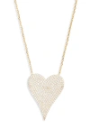 Shymi Pavé Heart Pendant Necklace In Gold