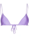 Jade Swim Via Triangle Bikini Top In Lilac