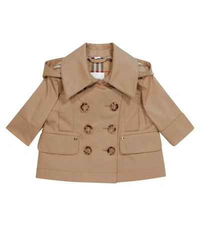 Burberry Baby Cotton Twill Trench Coat In Beige | ModeSens