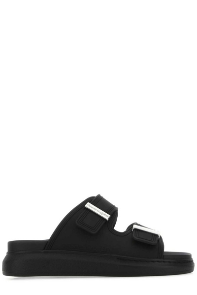 Alexander Mcqueen Runway Oversized-sole Rubber Sandals In Black