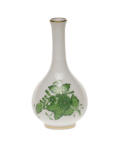 Herend Chinese Bouquet Green Small Bud Vase