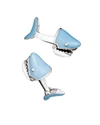 Jan Leslie Movable Shark Face Cuff Links In Neutral