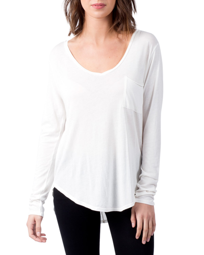 Sol Angeles Essential Long-sleeve Torque Tee In D. White
