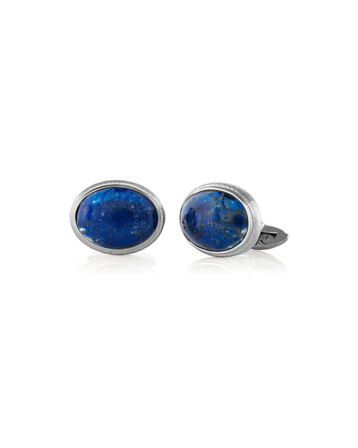 Jorge Adeler 18k White Gold Lapis Cufflinks