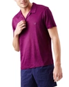 Vilebrequin Men Linen Jersey Polo Shirt Solid In Purple