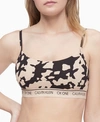 Calvin Klein Ck One Cotton Unlined Bralette Qf5727 In Cut Out Print